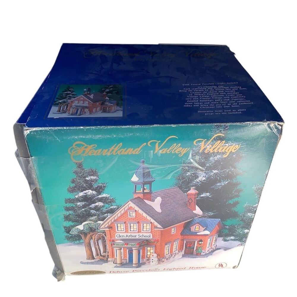 Heartland Valley Village Glen Arbor School Lighted Christmas House